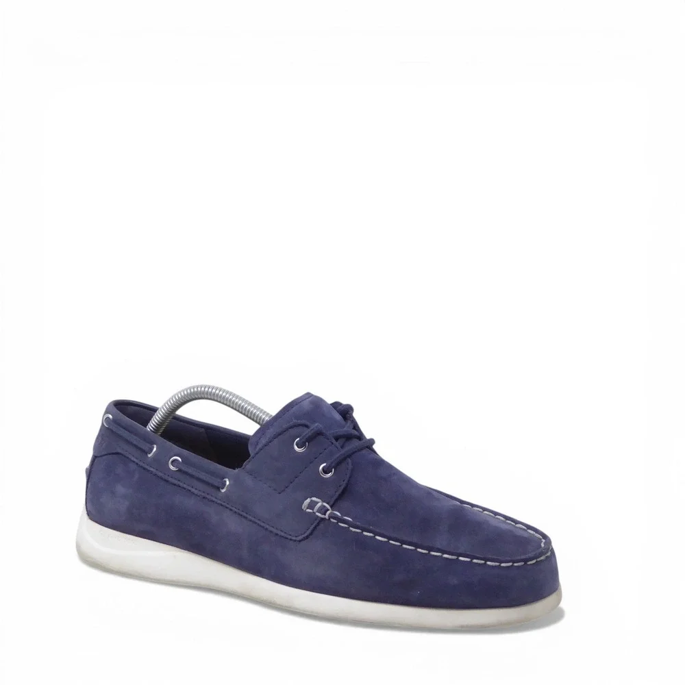 Cole Haan Mens Grand Atlantic Boat Shoes Blue Suede C36080 Size 9.5 M